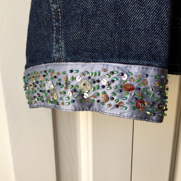 J. Jill Denim Jacket Embellished - Picture 3 of 3